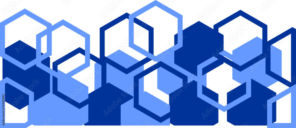 Abstract Hexagon Footer