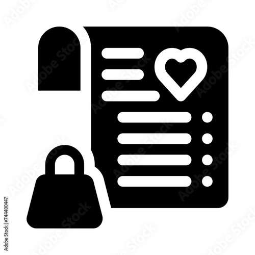 wishlist glyph icon