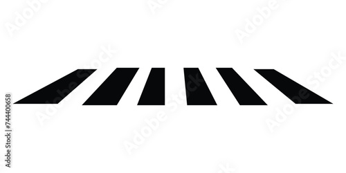 Pedestrian crossing icon. Crosswalk symbol. Zebra crossing with white background.