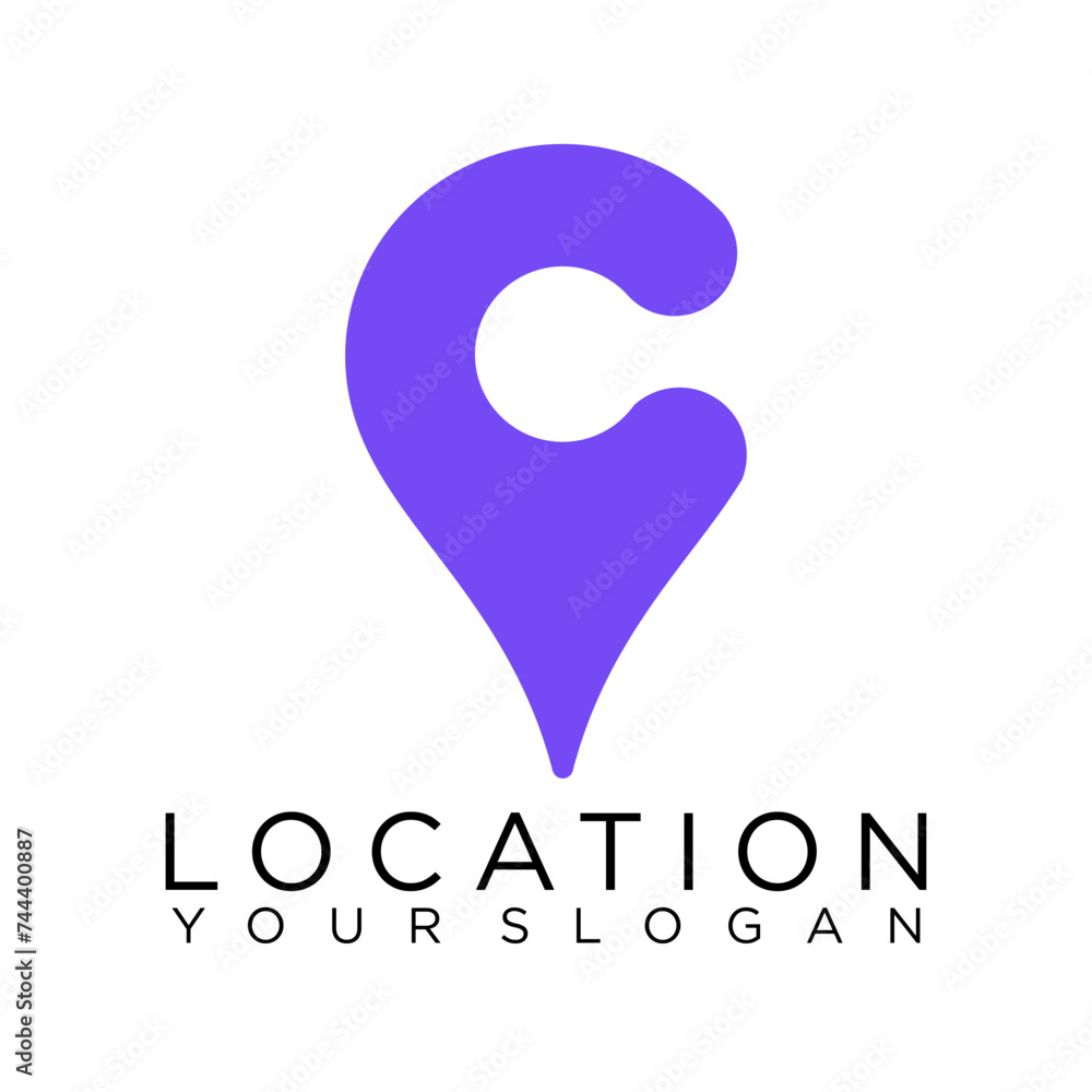 location pin maps logo abstract, template icon vector location pin maps logo abstract, template icon vector