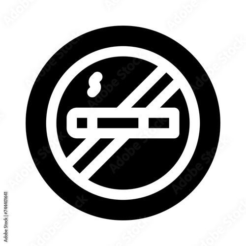 no smoking glyph icon