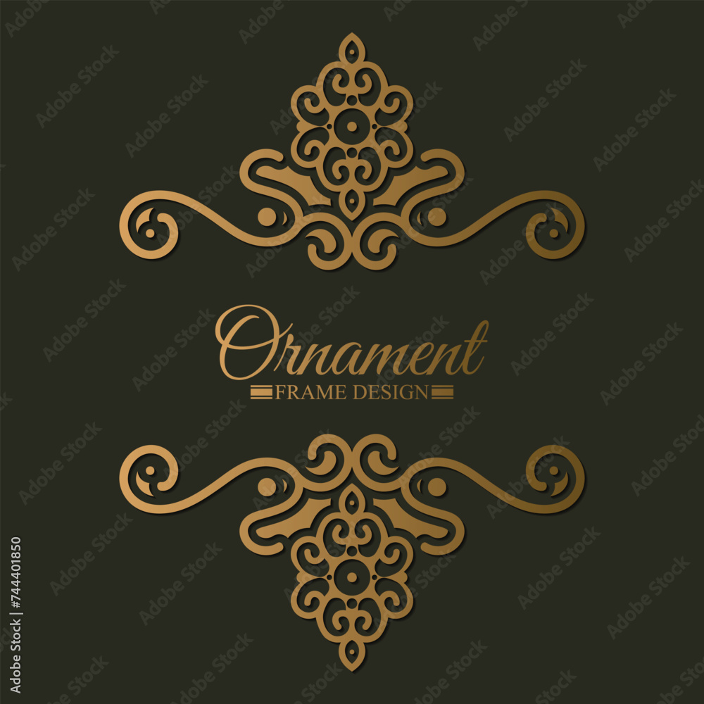Elegant decorative frame design background Elegant decorative frame design background