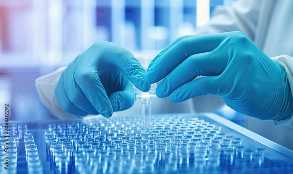 Scientist in Lab Coat Holds Test Tube Scientist in Lab Coat Holds Test Tube