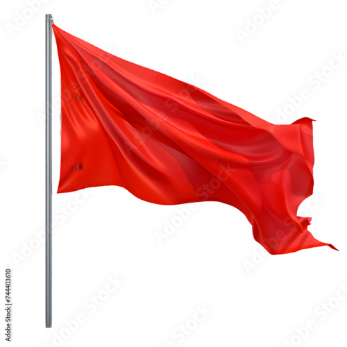 red flag isolated on transparent background,transparency  photo