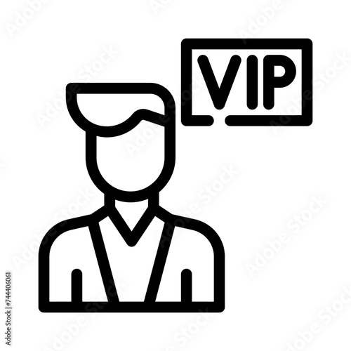 Fotografie vip line icon