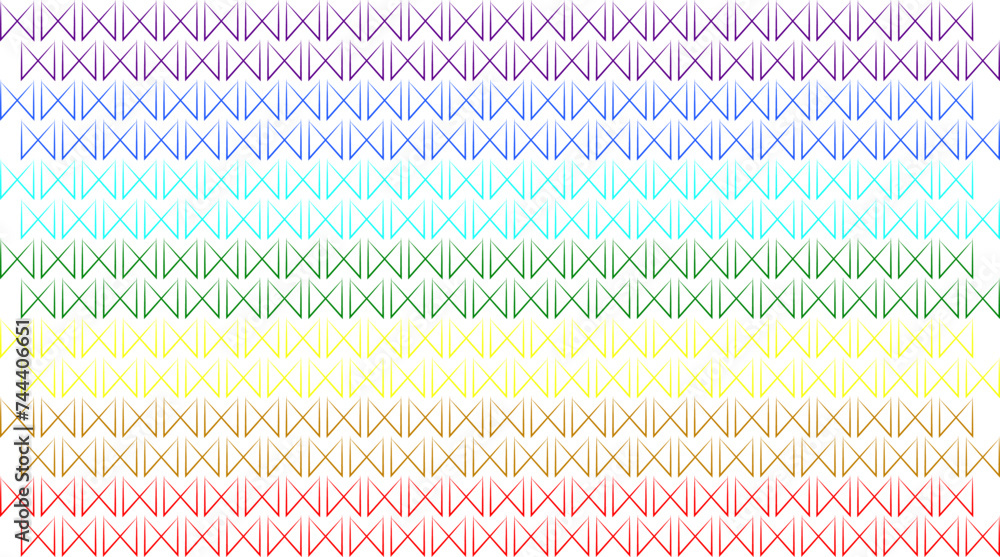 Geometric pattern. Seamless background. Rainbow line on a transparent background. Vector illustration. Flyer background design, advertising background, fabric, clothing, texture, textile pattern. Geometric pattern. Seamless background. Rainbow line on a transparent background. Vector illustration. Flyer background design, advertising background, fabric, clothing, texture, textile pattern.