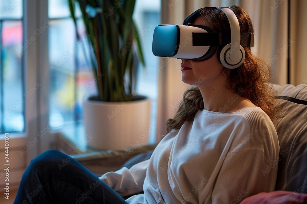 woman using augmented reality, woman playing with AR, AR, augmented reality, portrait of a person woman using augmented reality, woman playing with AR, AR, augmented reality, portrait of a person