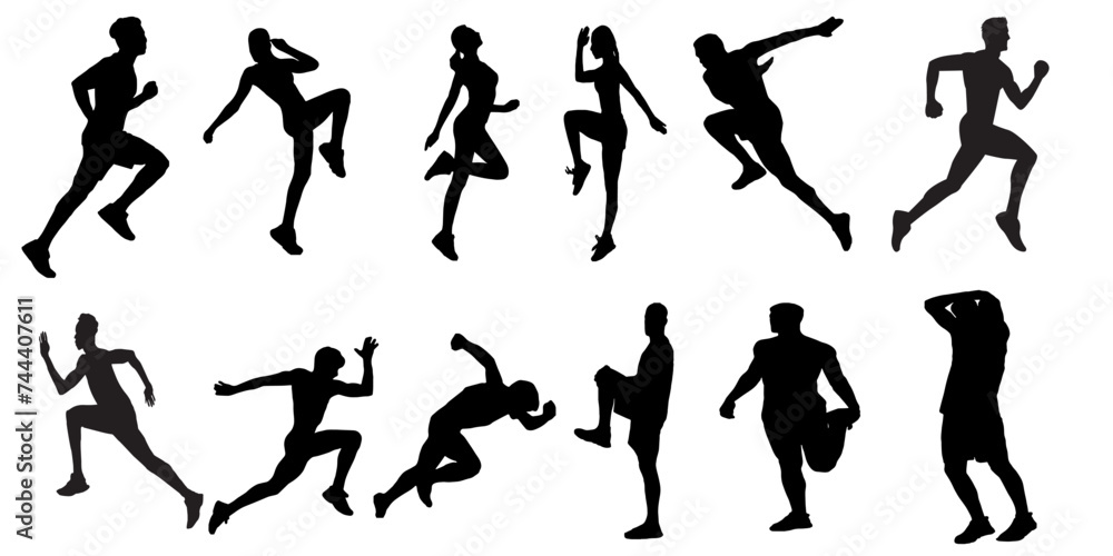silhouettes of sports.vector eps 10