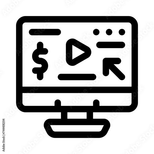 monetization line icon