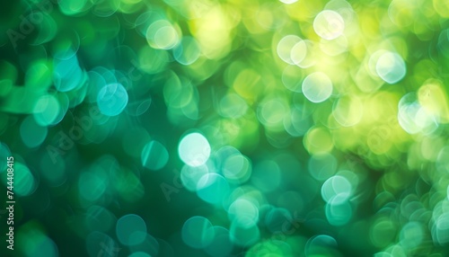 A green blurring blur background is presented, showcasing abstract organic shapes and gradient color blends.