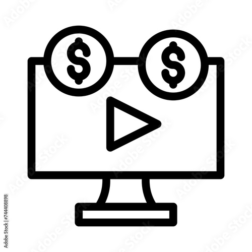 monetization line icon