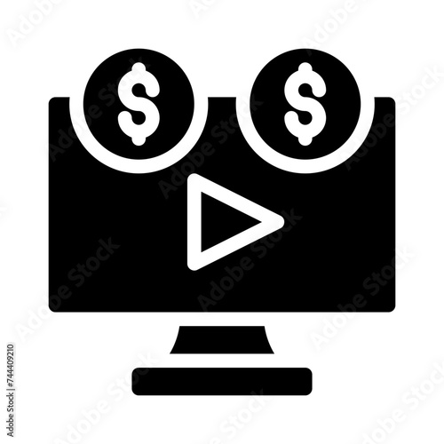 monetization glyph icon
