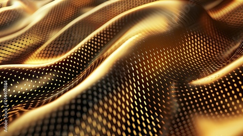 Abstract gold technology background - generative ai