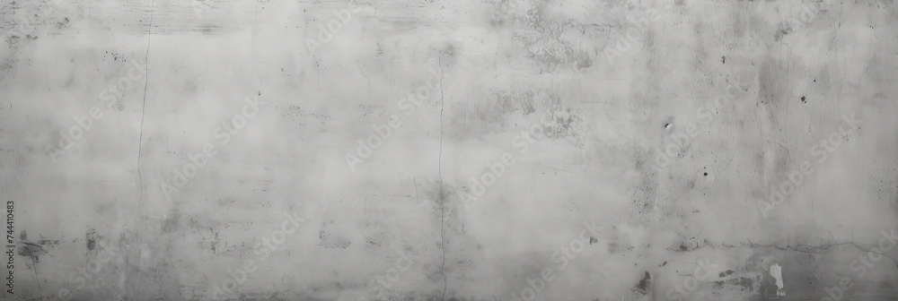 A white wall with a concrete texture . gray wall texture, old wall, for background or overlay in architectural, interior design, construction, industrial, or minimalistic themed projects,banner, empty - obrazy, fototapety, plakaty 