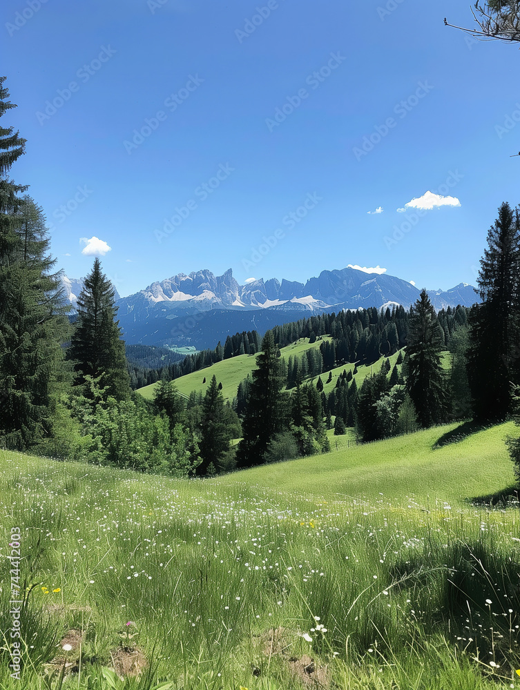 Natural scenery in Xinjiang, China,created with Generative AI tecnology.