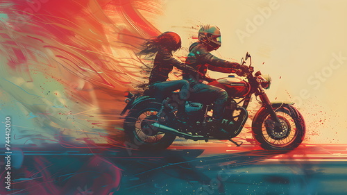 Motorcycle, Biker Graphic