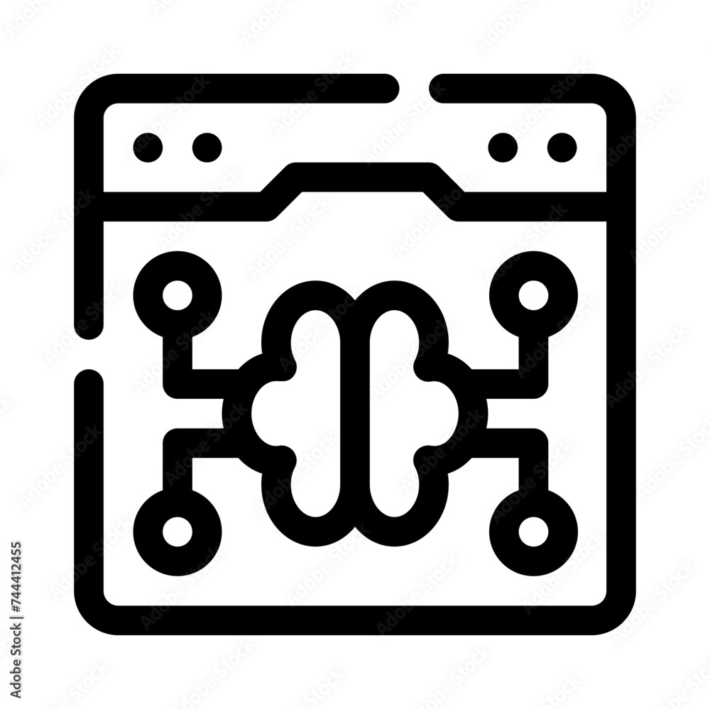 artificial intelligence line icon artificial intelligence line icon