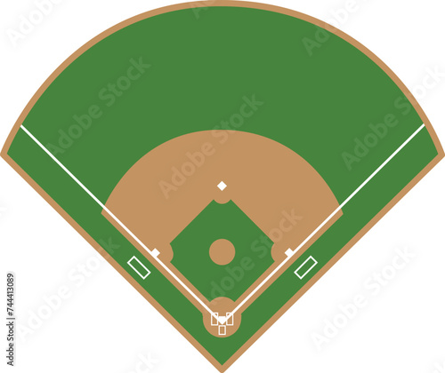 Baseball field icon. Camp diamond baseball sport  sign. Sports fields symbol. flat style.