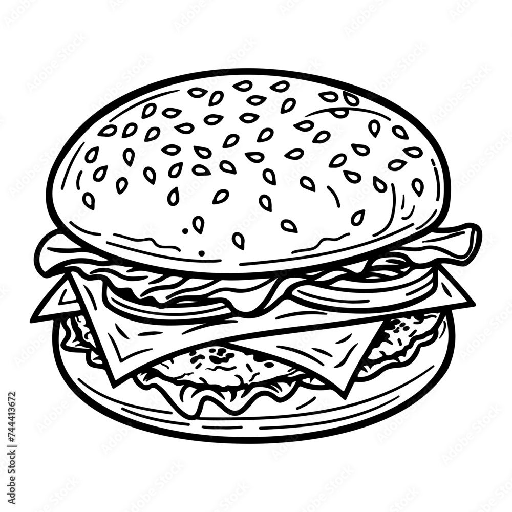 cheeseburger black silhouette logo svg vector, cheeseburger icon illustration. cheeseburger black silhouette logo svg vector, cheeseburger icon illustration.