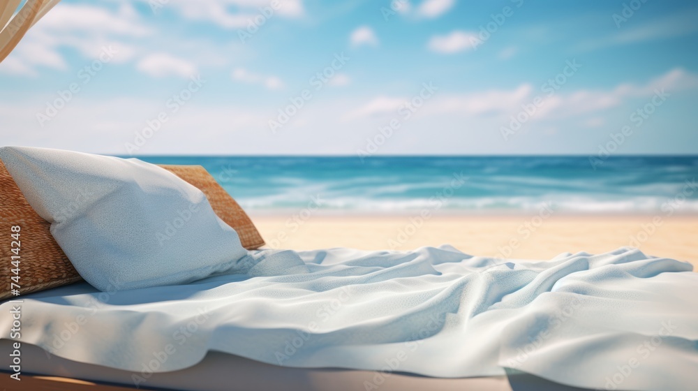 Relaxation with the sea concept,Beach vacation relaxation on ocean 