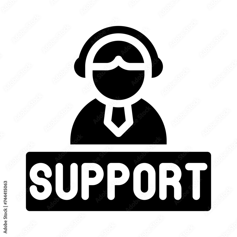 help desk glyph icon