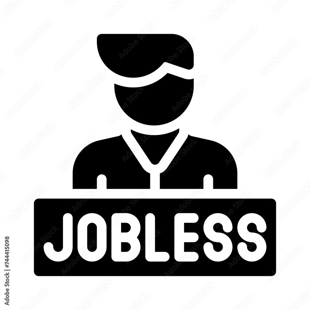 unemployment glyph icon