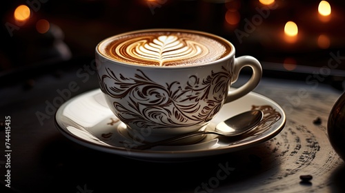 Close-up photography of a coffee cup