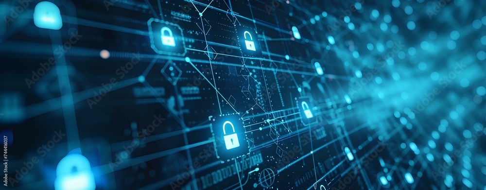 Cyber security lock and information protection business technology internet privacy concept Cyber security lock and information protection business technology internet privacy concept