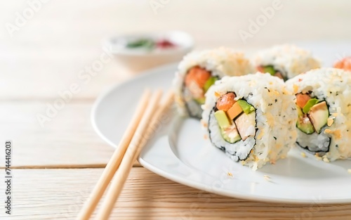 sushi sandwich roll - fusion food