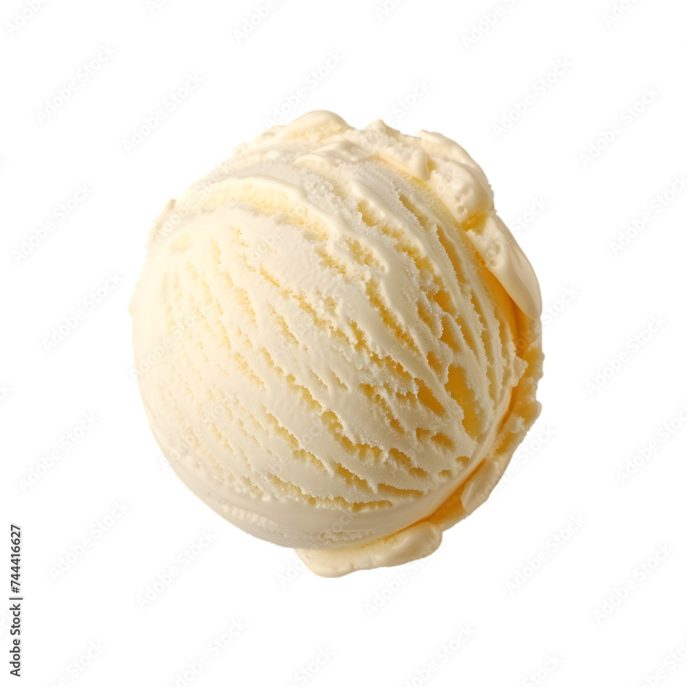 vanilla ice cream isolated on transparent background, transparency vanilla ice cream isolated on transparent background, transparency