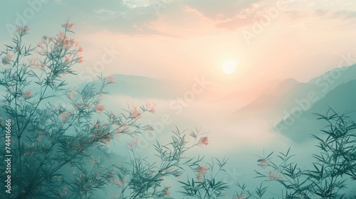 Pastel Bliss of Spring  Abstract Background Conveying Morning Calm