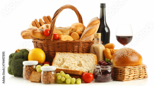 composition with bread and vegetables