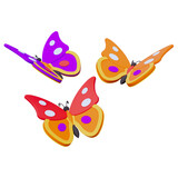 Beautiful Yellow Butterfly flying 3D Illustration
