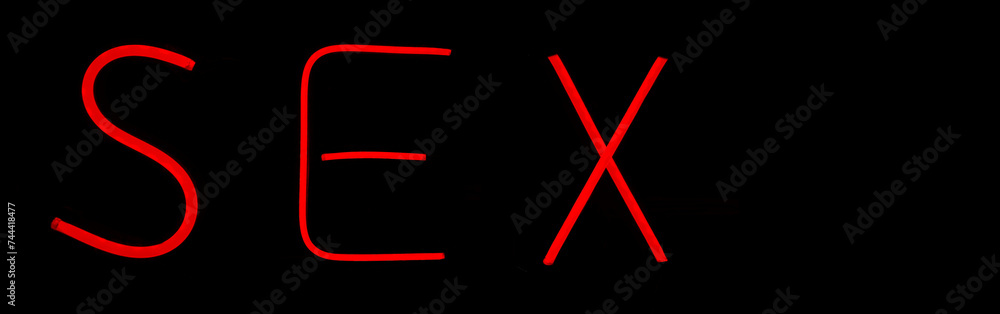 Light red neon text sex club at shopping window at downtown. neon sign on glass background. isolated on black backdrop. Light red neon text sex club at shopping window at downtown. neon sign on glass background. isolated on black backdrop.