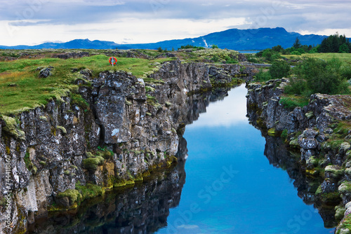 A ravine at Thingvellir National Park, Iceland