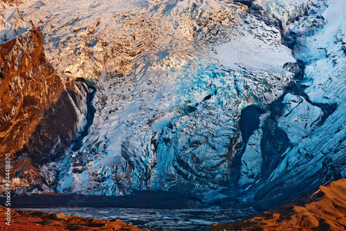 Gígjökull glacier in Eyjafjallajökull glacier photo