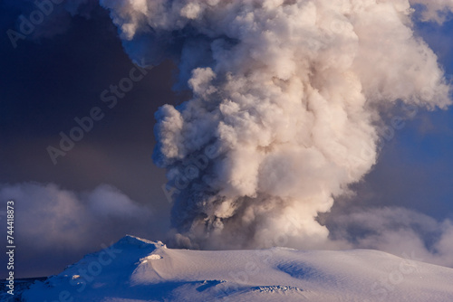 Volcanic Eruption, Eyjafjallajokull Glacier, Iceland
