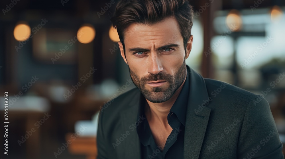 handsome and stylish man looking at camera, handsome and stylish man looking at camera,