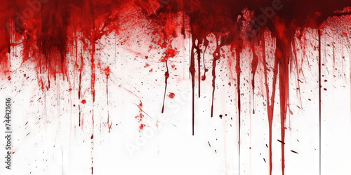red paint splatter on white wall background, Red blood splatter on a grunge wall, horror wall, halloween wall, red vintage, retro,red splash dripped blood textured wall,banner poster design walll #744421616