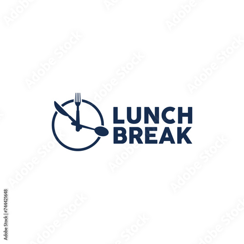 Lunch break icon isolated on white background