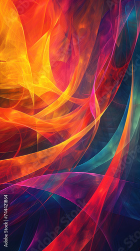 abstract lines background, in the style of vibrant neon colorscape
