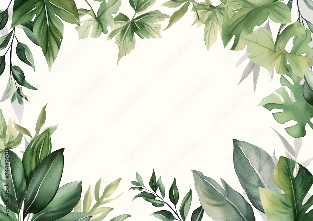 watercolor botanical flowers frame background with free space for invite or wedding card watercolor botanical flowers frame background with free space for invite or wedding card