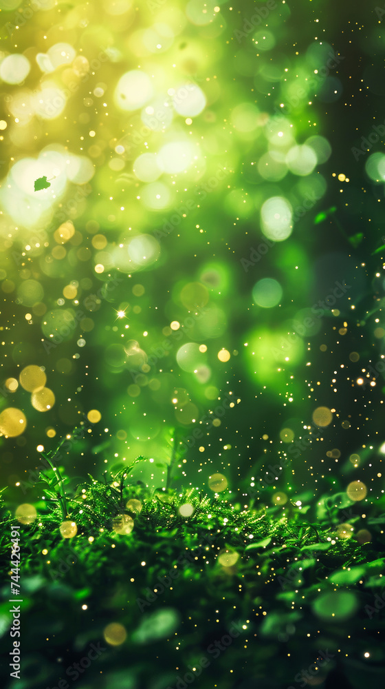 Obraz premium Green nature abstract background