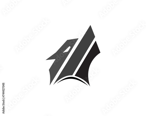 abstract head wolf diagram logo icon symbol design template illustration inspiration