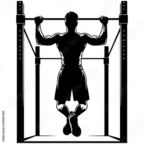 Man Do Pullups.