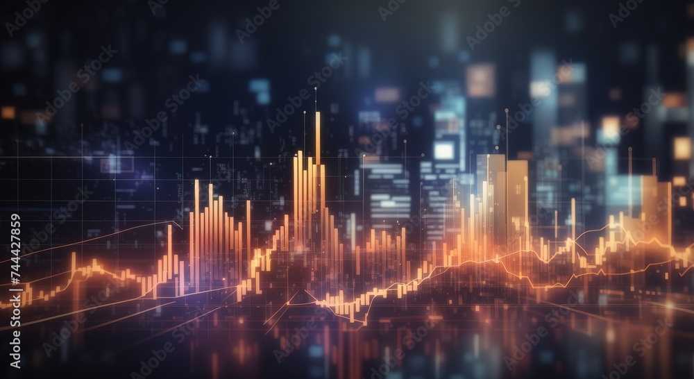 Abstract background chart stock market