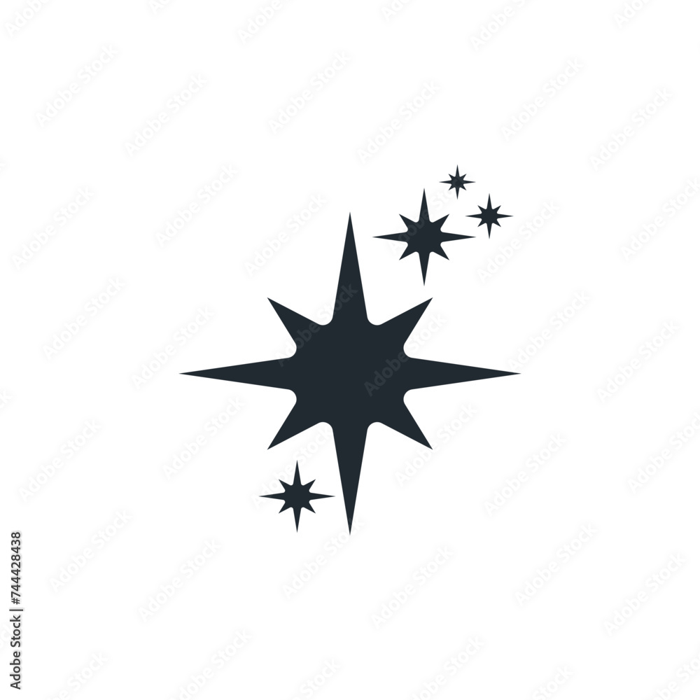 Obraz premium icon star abstract illustrator design template