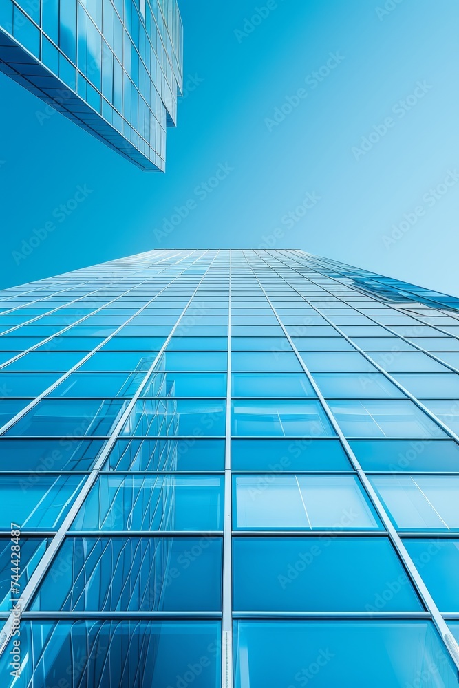 Obraz premium the sky is clear, in the style of minimalist cityscapes, organic modernism