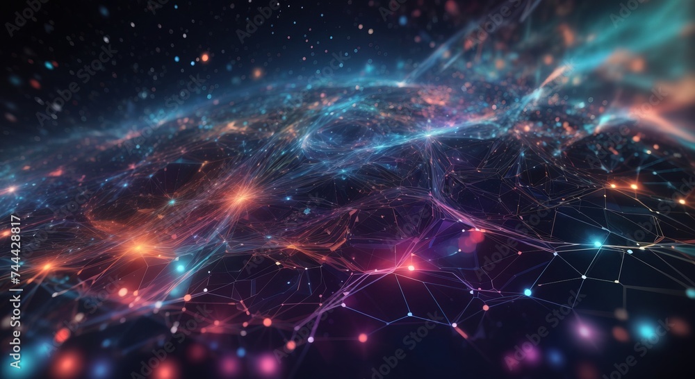 Abstract digital data universe illustration background