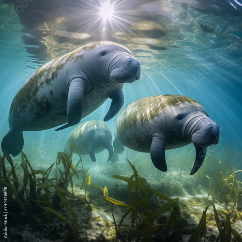 World Seagrass Day   Underwater Photography   Manatee eating Seagrass